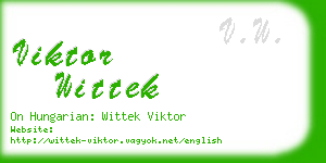 viktor wittek business card